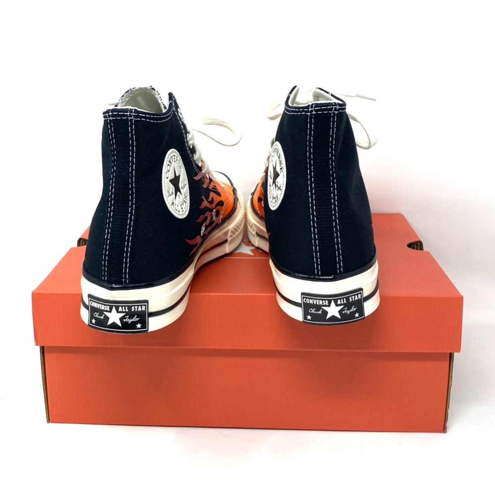 Converse Chuck 70 All Star High Top Flames Black Women's Canvas Sneakers 165024C - Picture 4 of 10